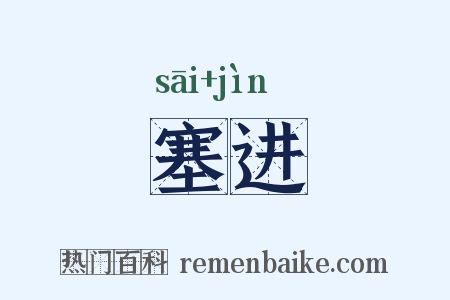 塞进是什么意思的图片